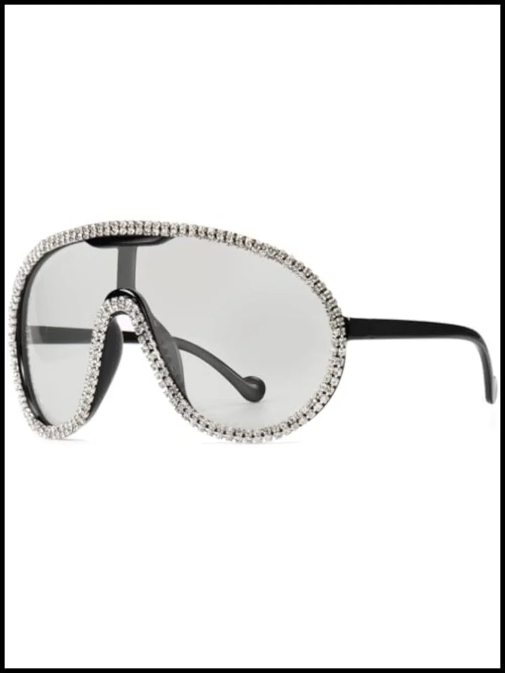 Oversized Shield Aviator Sunglasses UV400 Protection Goggles